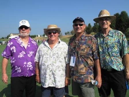 Joe, Frank, Ken, & Dan show that it is Hawaiian Shirt Day