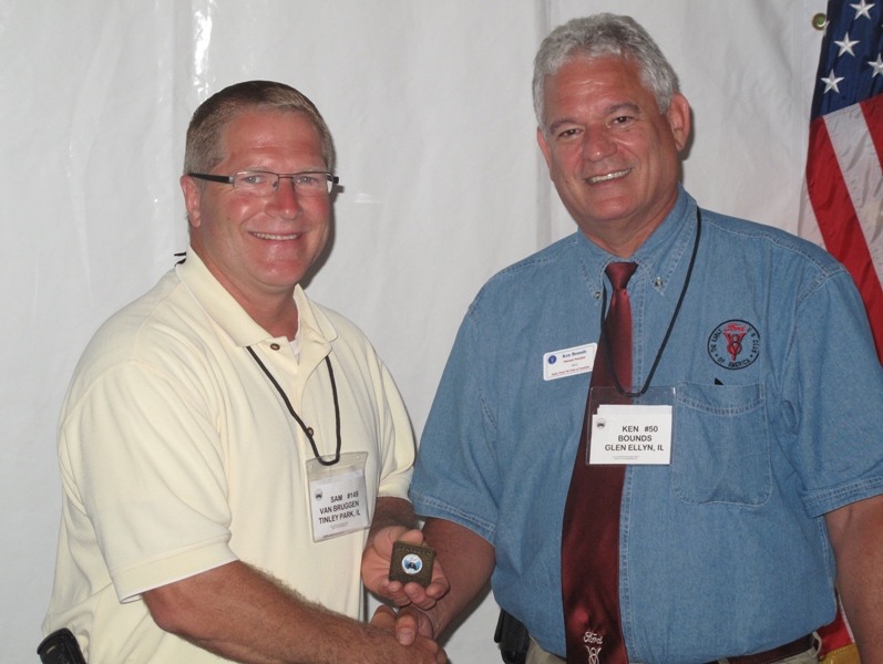 Sam receives his Dearborn Emeritus Medallion